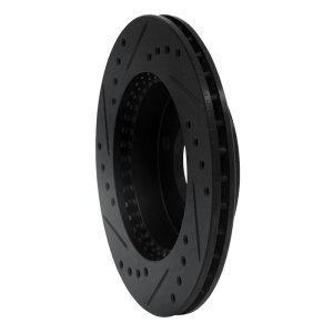 Nissan Lucino Brake Rotor (1) - Front Right - R1 Concepts - Drilled & Slotted - Black - `95-`00